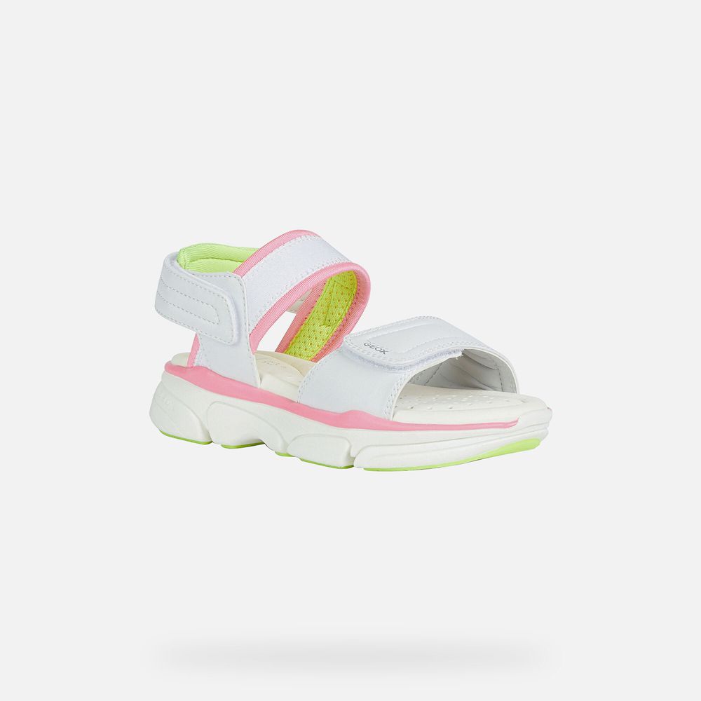 Geox Sandals White Lunare - Geox Girls Shoes - PRITFW830